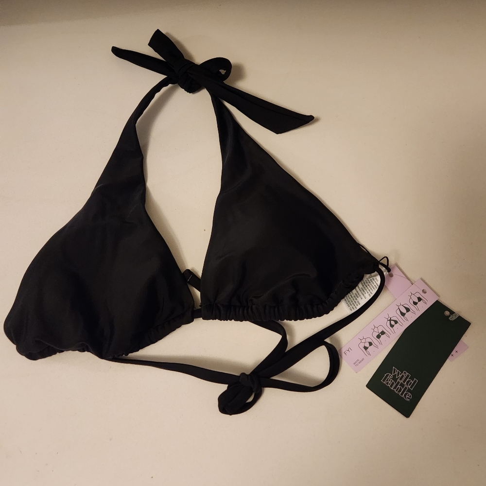 NWT Wild Fable Black Convertible Triangle Bikini Top